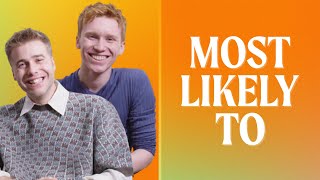 Ed McVey and Luther Ford play The Crown Season 6 Most Likely To | Cosmopolitan UK