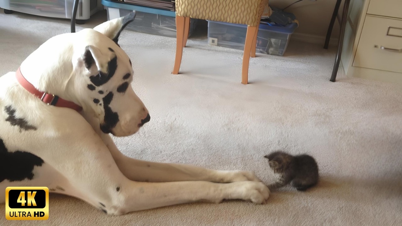 ⁣Dogs who love their kitten since the moment they met – Cats and Dogs Friendship