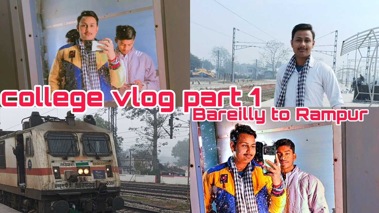 (Government polytechnic🏢 Rampur vlog) journey by 🚂train aaj toh ...