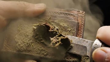 To cut the rust off a dirty, unused wallet - 10s ASMR #shorts 