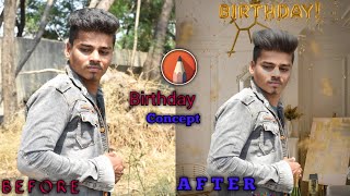 Autodesk Sketchbook || Birthday Concept Photo Editing|| How To Photo Edit|| shorts