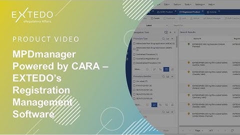 MPDmanager Powered by CARA - EXTEDOs IDMP Software and Master Data Management Solution