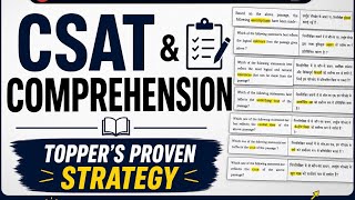 CSAT &amp; Comprehension | Topper’s Proven Strategy | UPSC Prelims 2026 l  Passage keywords #csat 