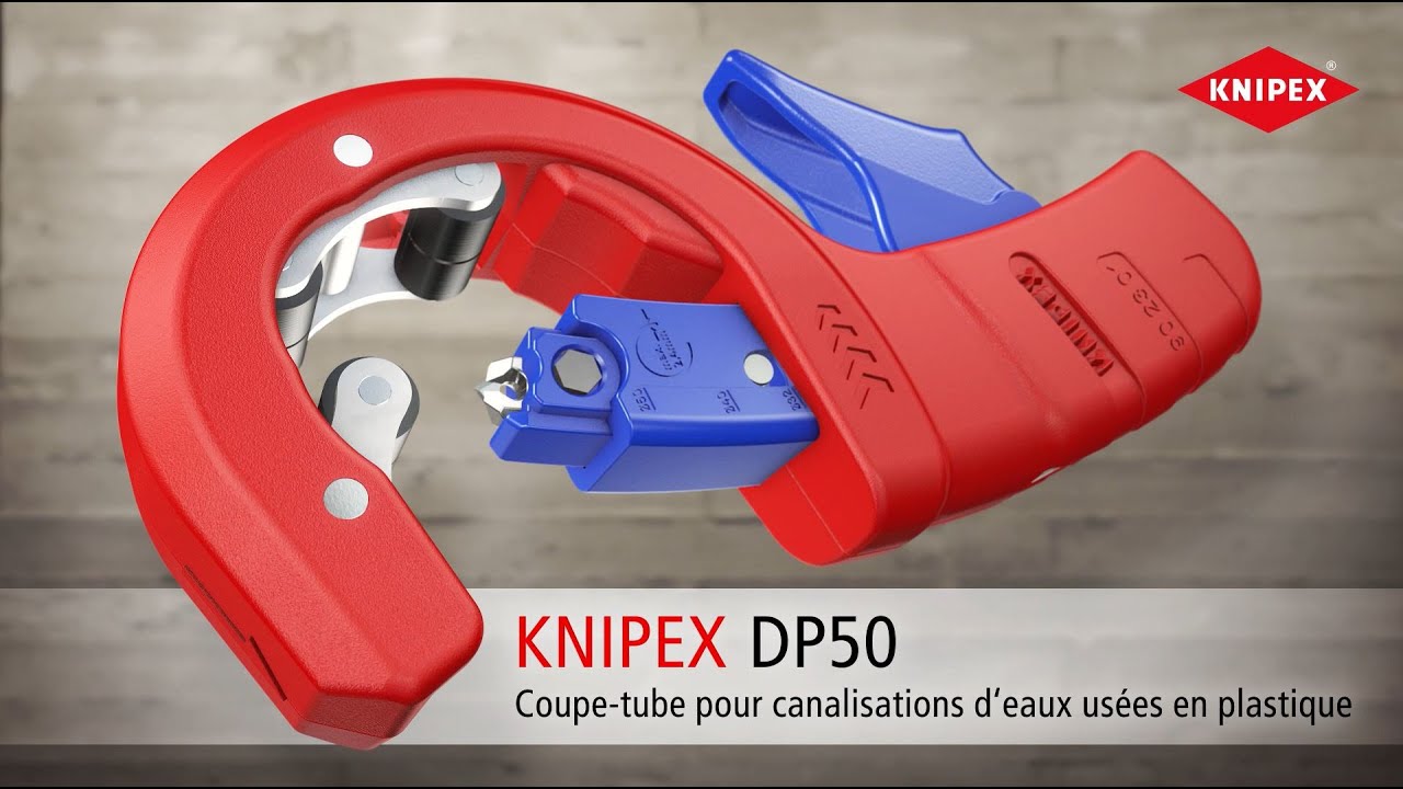 KNIPEX DP50 - Coupe-tube pour tuyaux PVC | Réf. 90 23 01 BK