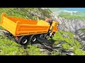 Trucks /Cars Falling Off a Cliff Simulation - BeamNG Drive