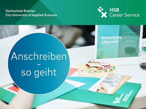 Tutorial Bewerbungsanschreiben Career Service Hochschule Bremen