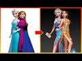 Frozen: Elsa Frozen Anna Frozen Transformation - Disney Princesses Glow Up @Cartoon Fashion