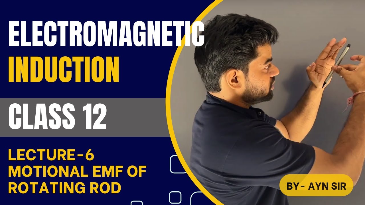 Class 12 Induction Motional EMF of rotating rod By Ayn Sir JEE NEET