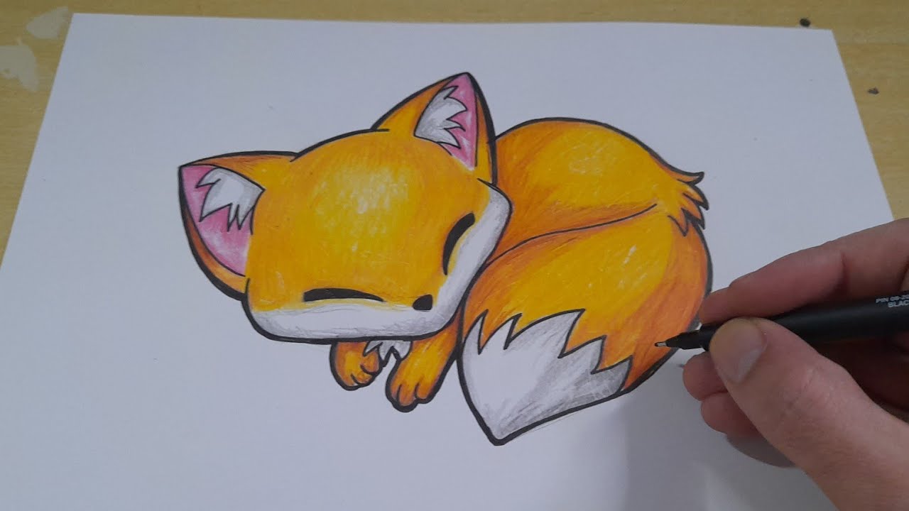 COMO DESENHAR UMA RAPOSA FOFA FÁCIL 🦊 