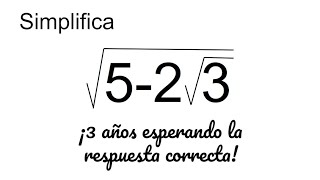 ¿PUEDES SIMPLIFICAR ESTA RAÍZ CUADRADA? ARITMÉTICA. Matemáticas Básicas