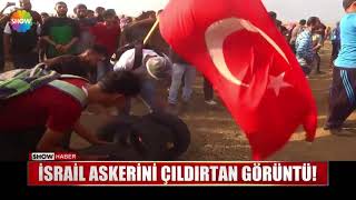 İsrail askerini çıldırtan görüntü!