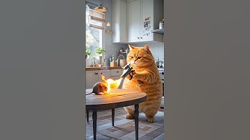 Battle & Breakfast: Cat vs. Mouse Adventure! 🐱🪤🍳 #cute #kitten #catlover