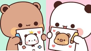 Sugar and brownie  Peach and goma | Milk and mocha bear What's app status | Peach goma | Bear panda