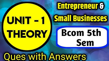 Important Questions of Entrepreneurship and Small Business Bcom 5th Sem ##simplifiedstudyofficial