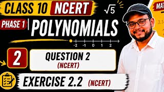 Question 2 , Class 10th polynomials phase 1 NCERT exercise 2.2 question no 2