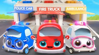 Little Rescue Squad  Fire Truck, Police Car, Ambulance | Vehicles Song | Kids Songs | BabyBus