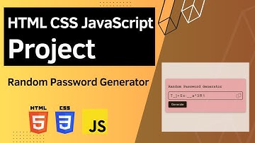 HTML CSS JavaScript Project - Random Password Generator