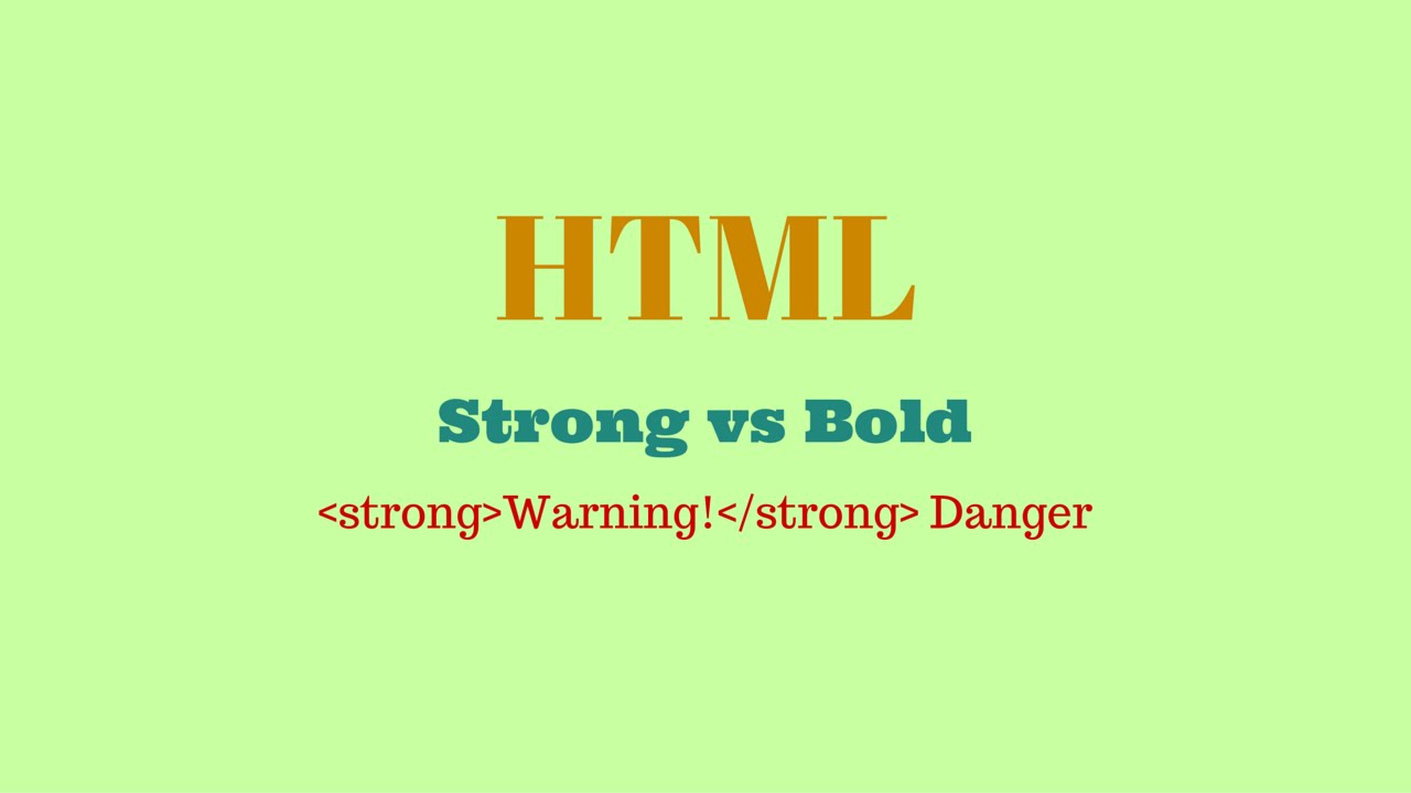 Digitaloy HTML Strong Element Strong Vs Bold YouTube digitaloy-html-strong-element-strong-vs-bold-youtube