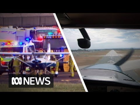 Trainee pilot lands aircraft with instructor passed out on his shoulder | ABC News