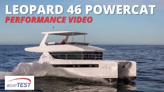 Leopard 46 Powercat Test Video 2022 by BoatTEST.com