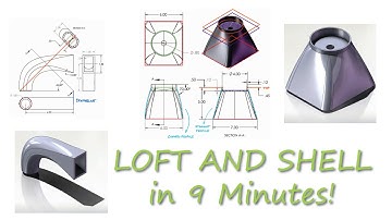 SolidWorks EASY Loft and Shell Features in 9 Minutes!