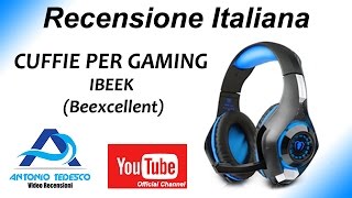 Cuffie da Gaming Beexcellent con filo GM-1 LED - Color Nero e Rosso