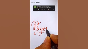 How to Write Priyanshi in CALLIGRAPHY like a Pro! #shorts #shortsfeed #shortvideo