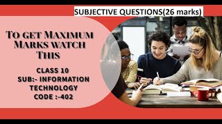 subjective questions of Information technology of class 10 | Rajesh Kumar Classes Live Stream