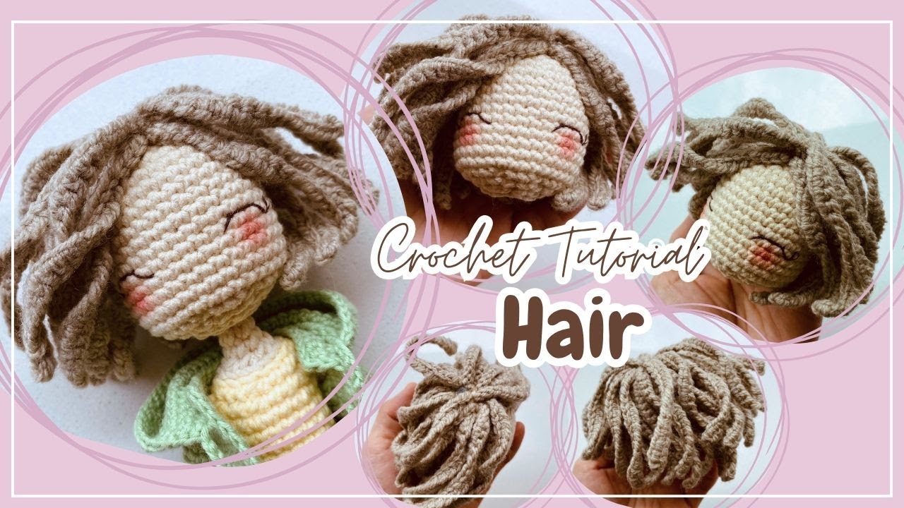 Crochet Doll Hair Tutorial | Easy Step-by-Step Amigurumi Short Wavy Hair for Beginners