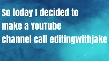 Introducing my self to the channle