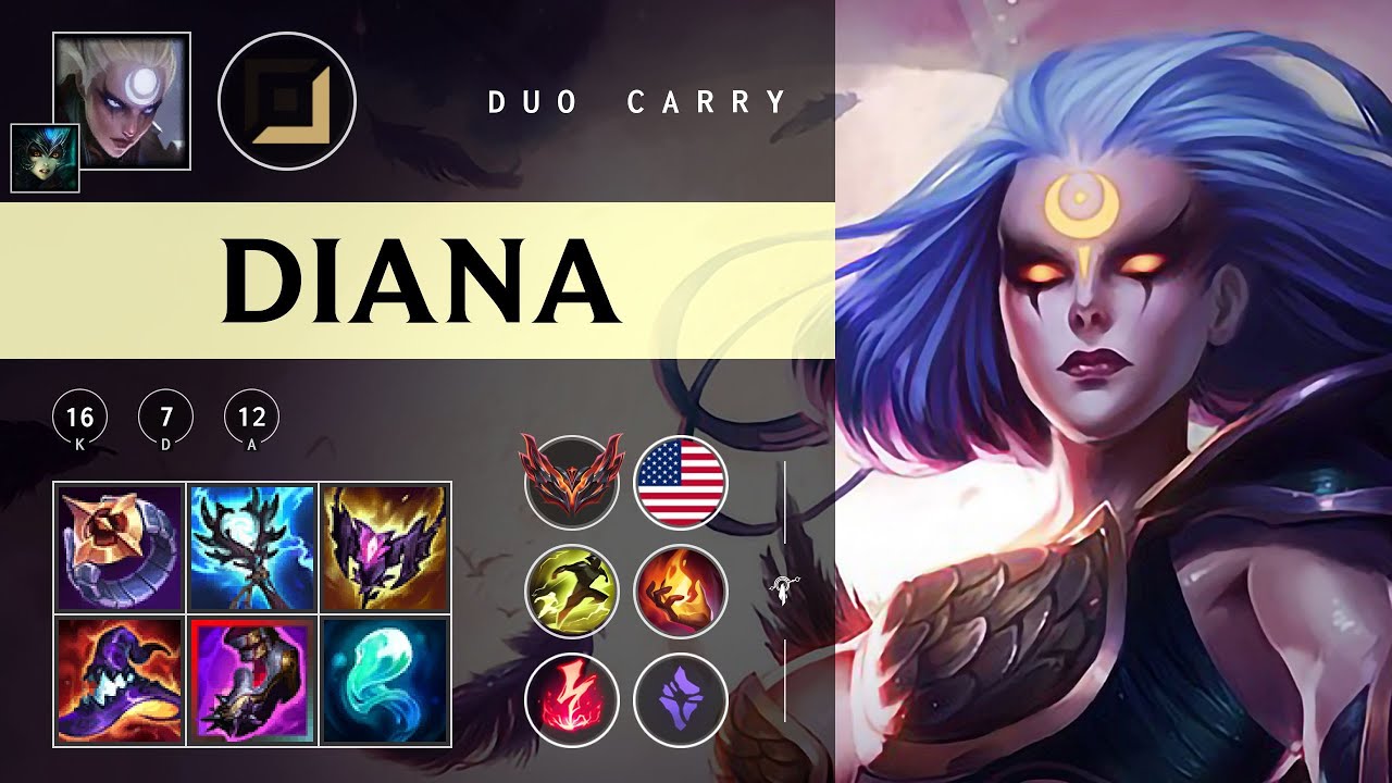 Diana Carry vs Corki - NA Grandmaster Patch 25.24