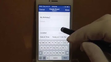 How to create a Facebook event with my iPhone / iPad