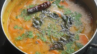 Carrot Sambar/Sambhar Recipe/Thick Sambar/Carrot Sambhar Recipe/Sambar for Rice, Idli, Dosa