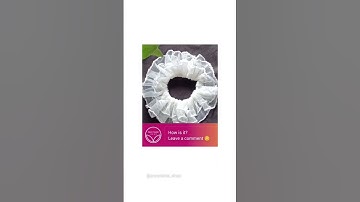 Ruffle scrunchie how to make? #subscribe #handmade #hairaccessories #viral #shorts #ponytalesshop