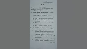 SEC(communicative English)//semester -3rd//Sambalpur University//question paper