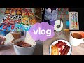 Vlog senior highschool students busy online school  meals of the week