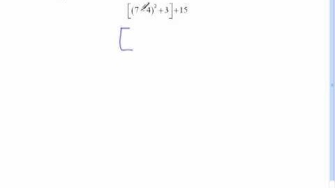 Algebra 1 Evaluate Expression using Order of Operations