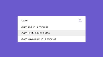 Search Bar with Auto-complete Search Suggestions using HTML CSS & JavaScript