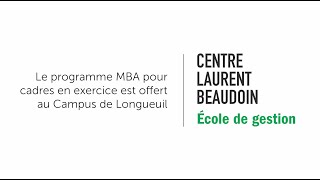 Programme MBA pour cadres en exercice à l'Université de Sherbrooke screenshot 1