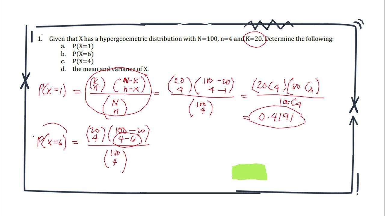 HYPERGEOMETRIC DISTRIBUTION (PROBABILITY) YouTube