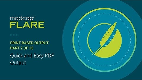 Print-Based Output (2 of 15): Quick and Easy PDF Output