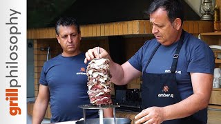 Gyros homemade recipe - Mutton on charcoal grill | Grill philosophy