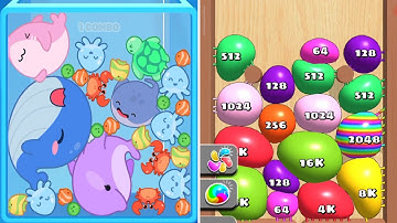 Watemelon Game vs Blob Merge 3D ASMR Gameplay