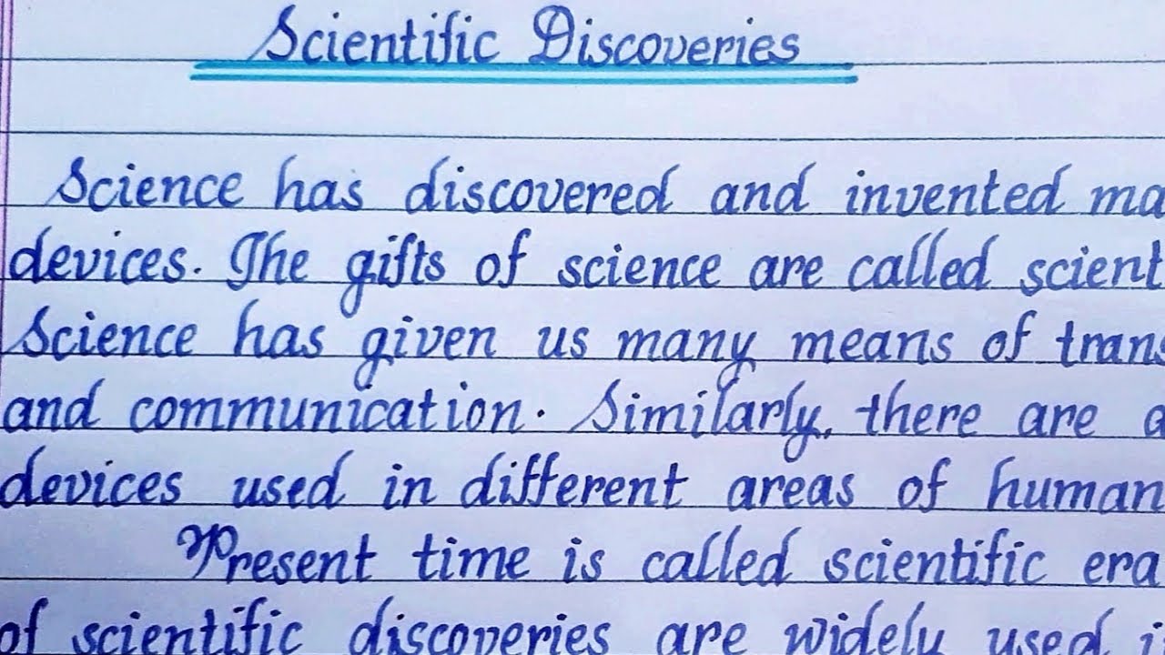 essay about a scientific discovery