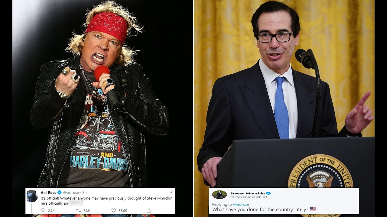 Axl Rose, Steven Mnuchin and the pandemic Twitter feud no one ...