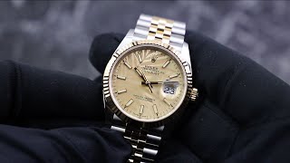 Rolex Datejust 36 126233 Gold &amp; Steel Champagne Palm Motif Dial