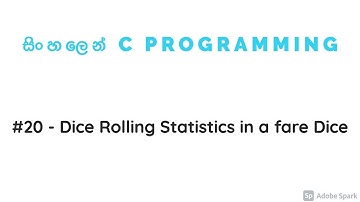 C Programming 20 - Dice Rolling Statistics in a fare Dice