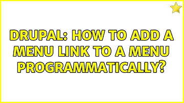 Drupal: How to add a menu link to a menu programmatically?