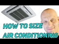 How to size air conditioning units, rule of thumb