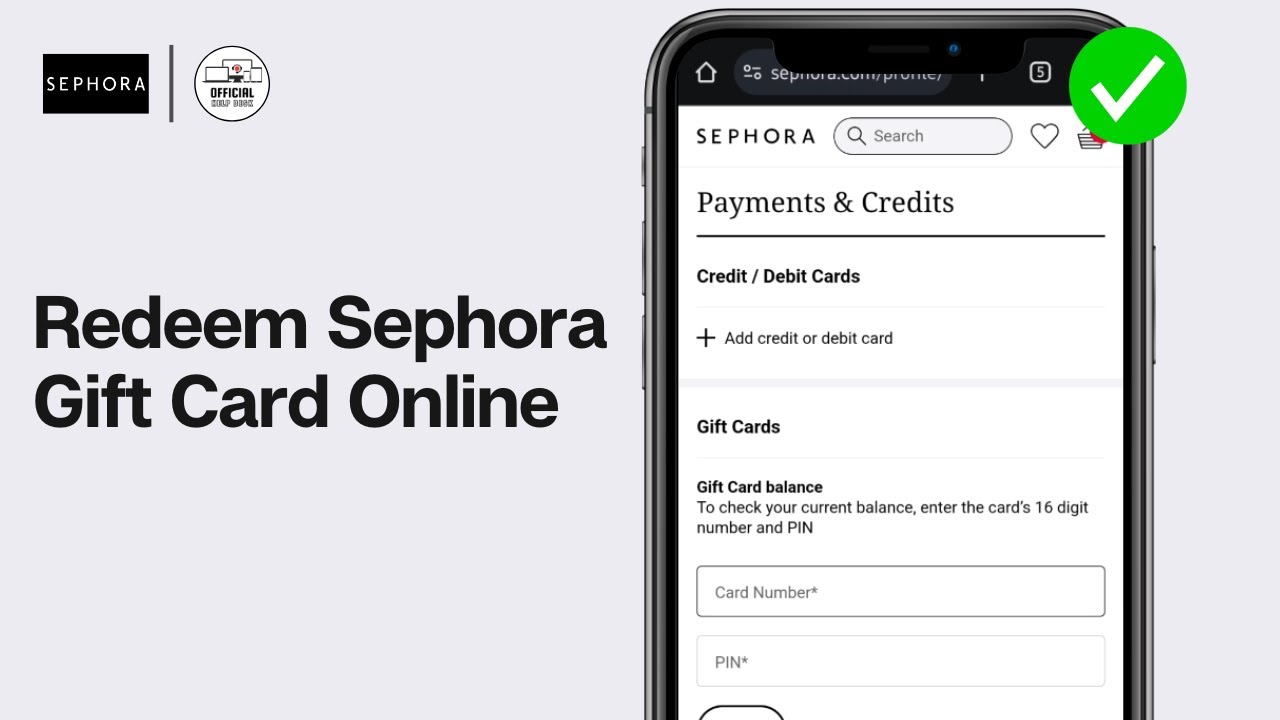 How To Redeem Sephora Gift Card Online (2024) 